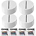 4-Pack 3D Night LED Light Lamp Base + Remote Control + Blank Acrylic+ USB Cable Adjustable 7 Colors Decoration Maison Decorative Lights for Bedroom Child Room Living Room Bar(White)