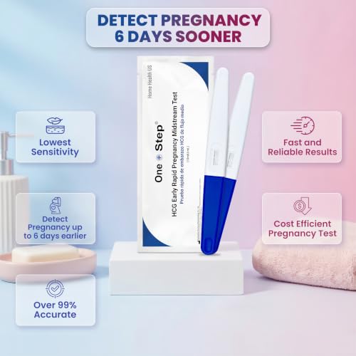 Image of One Step Early Detection Pregnancy Test (5 Pack) - 6 Day Sooner Pregnancy Test - 99% Accurate and Easy to Use At Home Pregnancy Tests