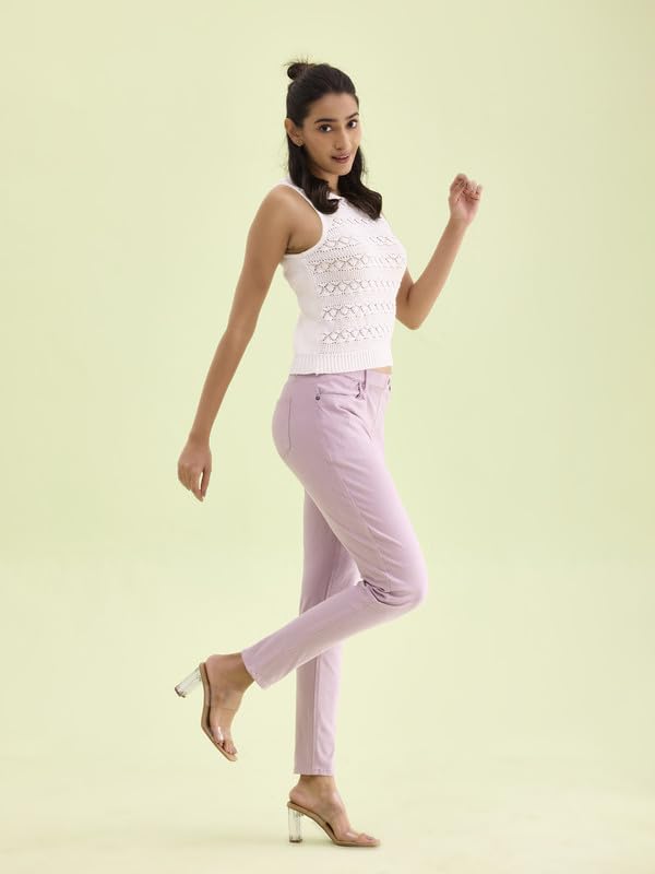 Image of GO COLORS Women Mid Rise Premium Straight Jeans