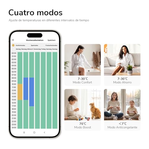 Miniatura 8 de Emke Radiador Toallero Eléctrico Con Wifi Termostato 132x60 Cm, 800w Antracita, Toallero Eléctrico De Bajo Consumo, Resistencia Calefactora Con Temporizador,Calienta Toallas,Secatoallas