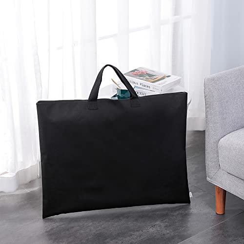 Image of Art Portfolio Bag, Drawing Sketch Poster Board Project Sketchbook Carrier Case, 600D Oxford Fabric Waterproof Protector Carrying Storage Tote for Artist, Black