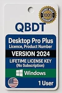 Quick-Books Desktop Pro "Plus" 2024 | 1 User | LIFETIME Version | NO DVD | Amazon Message Delivery(Within 1-3hrs) - | Not for Mac | 100% Money Back Guarante