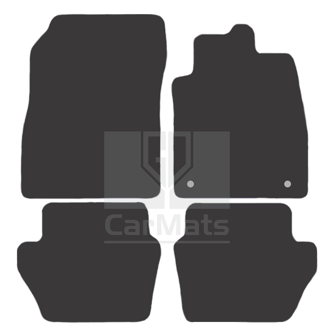 GCM - Car Floor Mats for Ford Puma Mild Hybrid SUV 2019 To Present Full Coverage Floor Protection - Anti Slip & Fit Car Mat with Clips Easy to Clean Car Carpet for All-Weather- Red Edging, Carpet