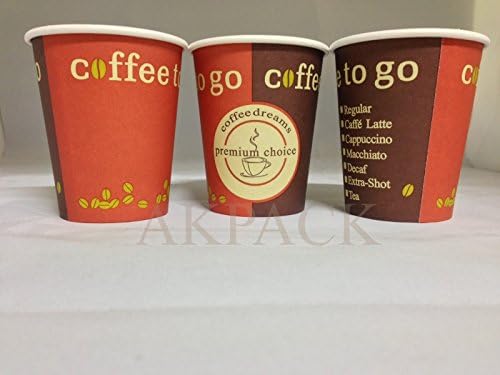 1000 x Cup Coffee to Go Paper Cup Mug Coffee to Go Paper Cup 0.2 L 200 ml for Home Use Kiosk, Gas Station, Party, offer of Aktrend