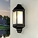Produktbild Licht-Erlebnisse Außenlampe Wand Aluminium Glas Schwarz IP44 Garten Balkon H:36 cm E27 Maritim Rustikal nostalgische Wandleuchte Outdoor LIVORNO
