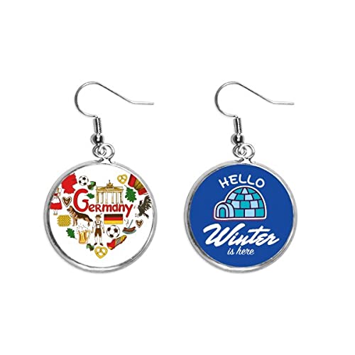 Pendientes de Alemania con corazón de amor y gota de hielo el regalo invernal ideal
