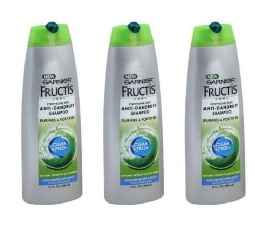 Garnier Fructis Clean & Fresh Anti-Dandruff Shampoo - [3 pack]