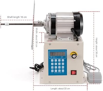 Digital Coil Winding Machine - 650W Electric Wire Winder with Digital Control & Counting Function - Precision Coil Winding Tool for Efficient Wire Management