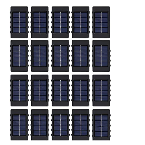 Éclairage solaire extérieur étanche avec lot de 20 appliques 10 LED warm