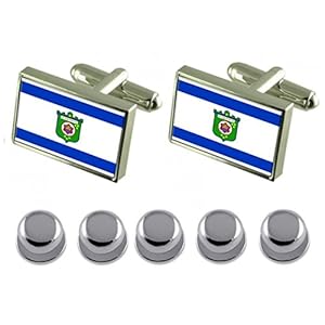 Select Gifts Shirt jurk studs Tel Aviv stad Israël vlag manchetknopen