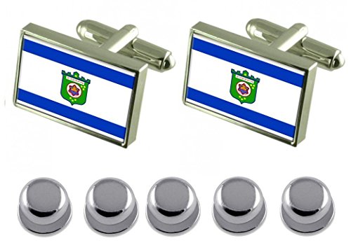 Select Gifts Shirt jurk studs Tel Aviv stad Israël vlag manchetknopen