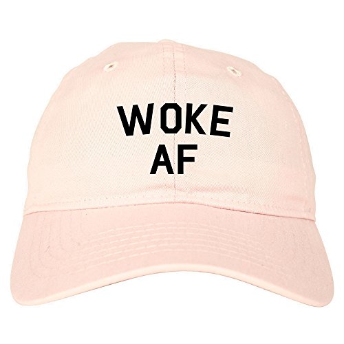 Kings Of NY Woke AF Mens Dad Hat Baseball Cap Pink