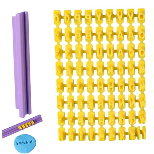 Cortador de letras de fondant cortador de galletas del alfabeto moldes de letras lindas de simulación cortador de letras de fondant con forma de letra moldes creativos para galletas para la cocina del