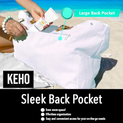 Keho Waterproof Beach Bag with Pockets For Women (Sandproof) 6