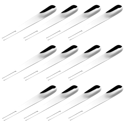 WATIIFUFU Set 24 Forchette da Frutta e Dessert in Acciaio Inox, Forchettine Portatili per Antipasti e Insalate, Posate Leggere per Uso Quotidiano, Feste, Ristoranti e Matrimoni