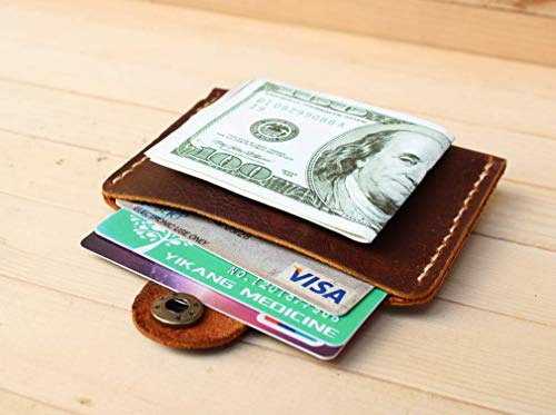 Handmade Thin men's Travel Leather Small Waist Bag Card Wallet4