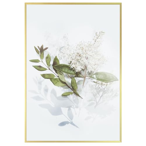 Golden State Art, 13x19 Aluminum Picture Frame, Gold Metal Thin Poster Frames for 13 x 19 inch Photo, Acrylic Front, Wall Hook for Horizontal or Vertical Display, 1 Pack