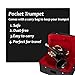 NEW POCKET TRUMPET BLACK/BRAS COLORED FINISH Bb GOOD PITCH PROFFESIONALS W/CASE