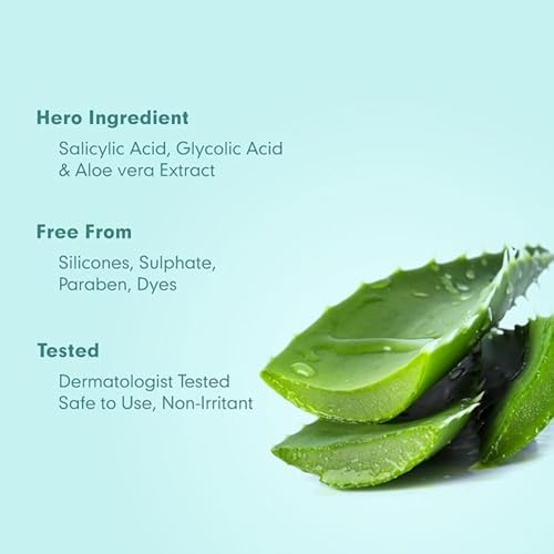 Image of Ever Glow Face Wash - 1% Salicylic Acid, 2% Glycolic Acid, Vitamin E, 5% Aloe Vera Extract | Oily & Sensitive Skin | Face Wash for Men & Women - 60 ml (Pack Of 1)