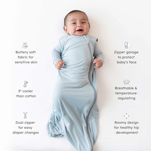 Image of KYTE BABY Sleep Bag 0.5 TOG, Rayon Made From Bamboo Wearable Blanket, Dual Zipper For Infants And Toddlers Nursery Essentials