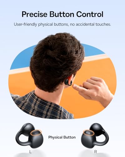Baseus Bass BC1 Open Ear Earbuds Clip-On Headphones, Open-Ring Comfort with Tri-Curve Snug Clip, Powerful Sound with SuperBass, 4-Mic Clear Calls, IP55 Waterproof, 38H Playtime, Lightweight - Image 7