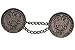 Produktbild silber geschwärzt Ketten Knöpfe Metall Trachten 23mm, Kette ca.50mm nähen DIY