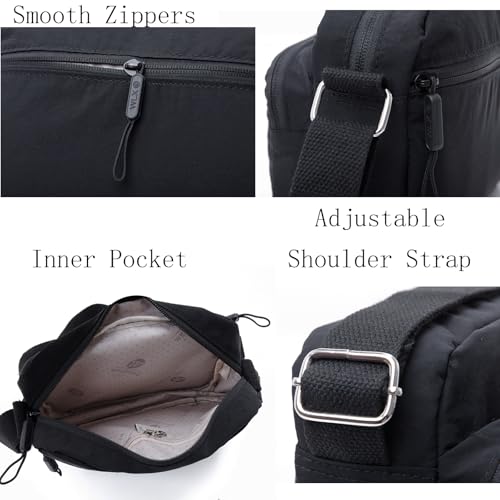 Image of COOLOME Purses for Women CrossBody Bag Waterproof Tote Shoulder Handbag Multiple Pockets Nylon Messenger Bag Fashion Tote Bag