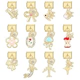 Hoomall Italian Charm Bracelet Gold Anhänger 9mm Edelstahl Italian Style Charms Modular DIY Italian Charm Module Abnehmbar Italienische Armband Charms für Damen Herren Geschenk (Style 14)