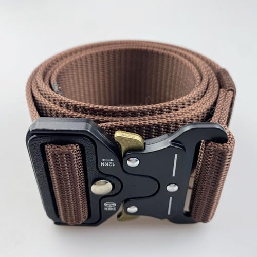 Tactical Belt: Military Style Quick Release Metal Zinc Alloy Buckle Belts - 1.5" Polyester Web Work Belt2