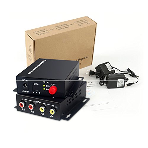 Guantai 2 Ch Audio Over Fc Fiber Optic Extender (Two Way,Bidirecional), Transmitter And Receiver, For Audio Intercom Broadcast System (Tx/Rx) Kit #TOP4