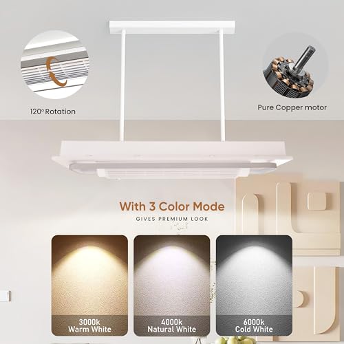 Image of Smartway - 80 Watt |65Cm|Paco Modern|Living Room|Dining|Bedroom Ceiling Fan Chandelier BLDC Noiseless Motor|Auto Rotatable Blower Fan 3 Color Mode (Warm Cold & Natural White) Remote & App