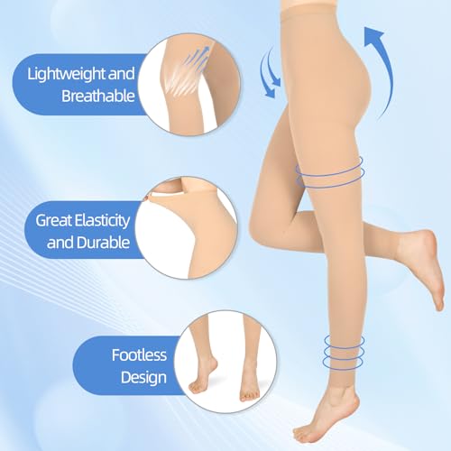 Image of Compression Pantyhose for Women & Men, Medical Graduated Compression Stockings, Compression Tights