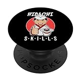 Hibachi Skills Hibachi Chef Japanische kulinarische Grillküche PopSockets mit austauschbarem PopGrip
