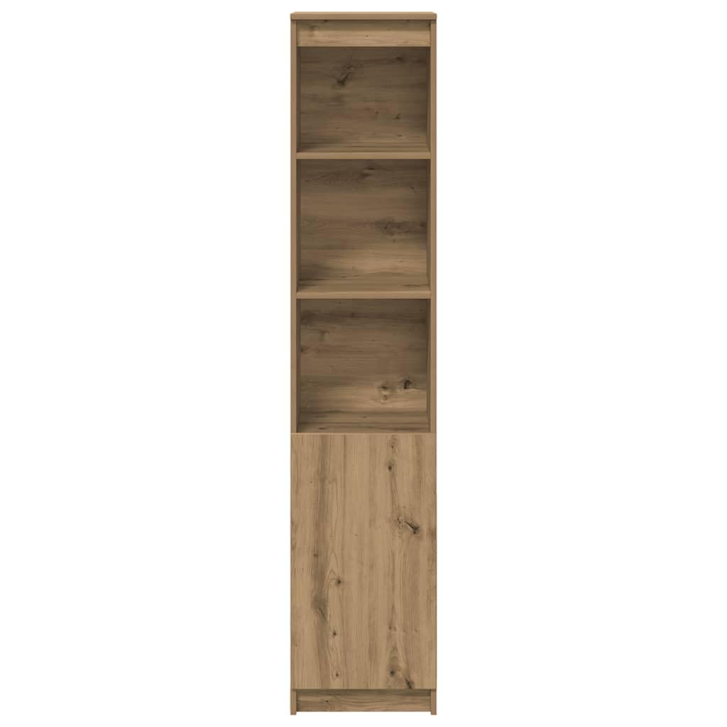 vidaXL Credenza Alta Rovere Artigianale 37,5x35x180 cm in Truciolato, Mobile, mobiletto Laterale, mobiletto portaoggetti Alto, mobiletto portaoggetti