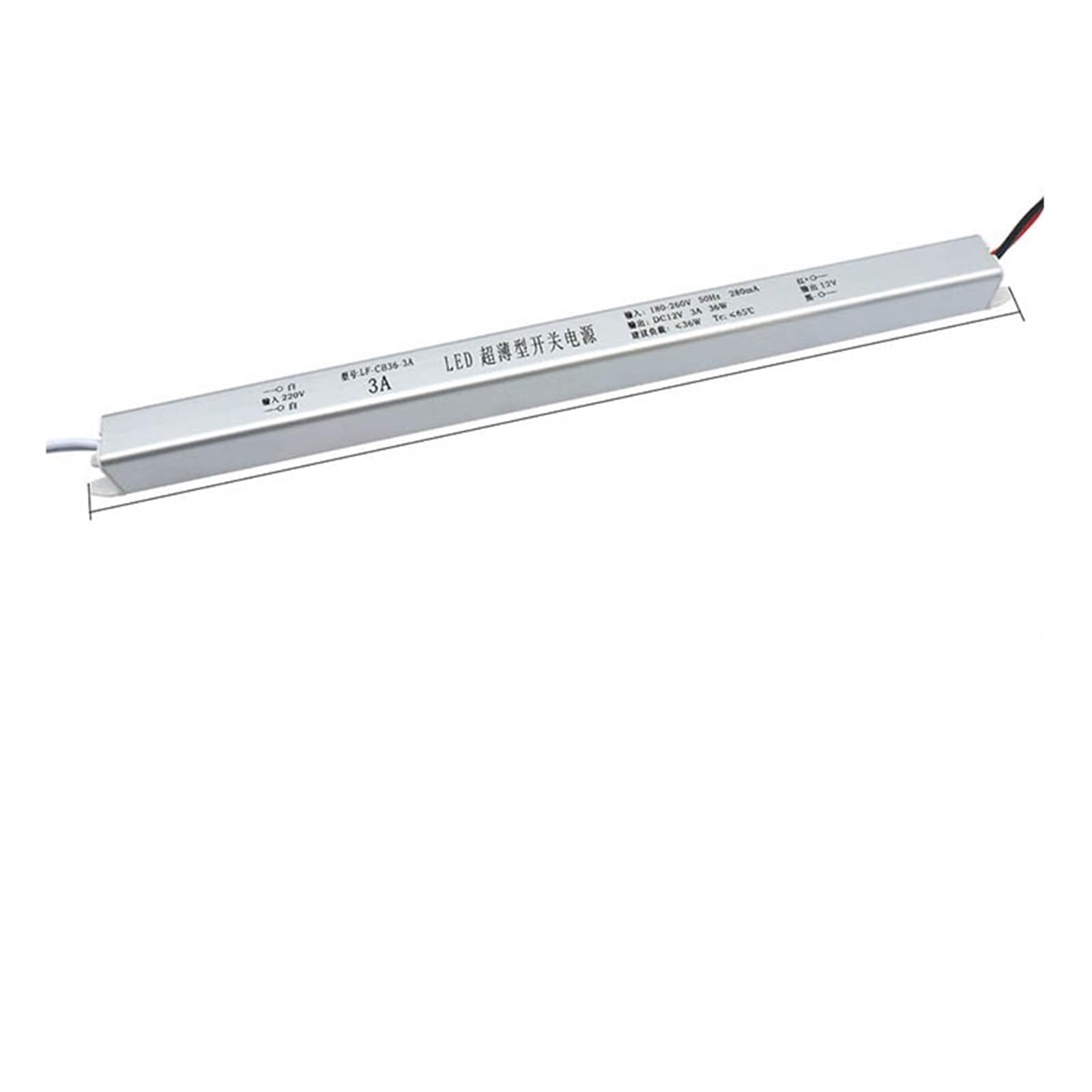Transformateur éclairage 12V ultra-mince alimentation LED 36W compacte lot de 4