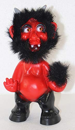 RAKSO Souvenir Wackel Figur Teufel groß Wackelfigur Deko Sammlerfigur Original mit beweglichem Kopf H 26 cm