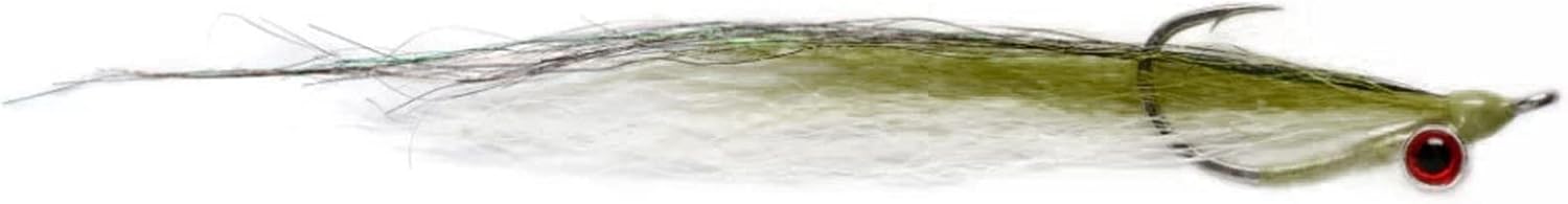 Fulling Mill Clouser Minnow, (Olive/White) Size: 2/0 Fresh & Saltwater