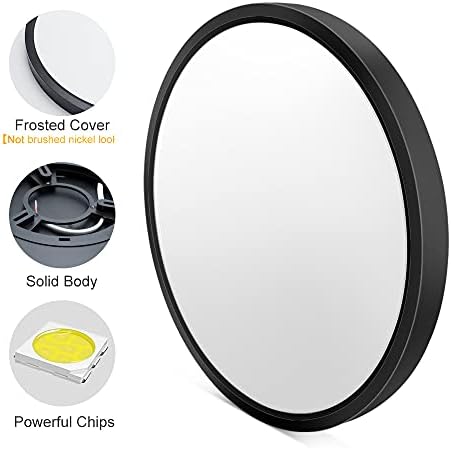 12 Inch 24W LED Flush Mount Ceiling Light Fixture, 5000K Daylight White, 3200LM, Black, LED Round Ceiling Lighting, 240W Equivalent White Ceiling Lamp for Closets, Kitchens, Stairwells, Bedrooms.etc.