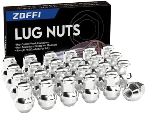 24pcs M14x1.5 One-Piece Chrome OEM Factory Style Large Acorn Seat Lug Nuts Replacement for 2015-2020 Ford F150 Expedition Lincoln Navigator Factory Wheels