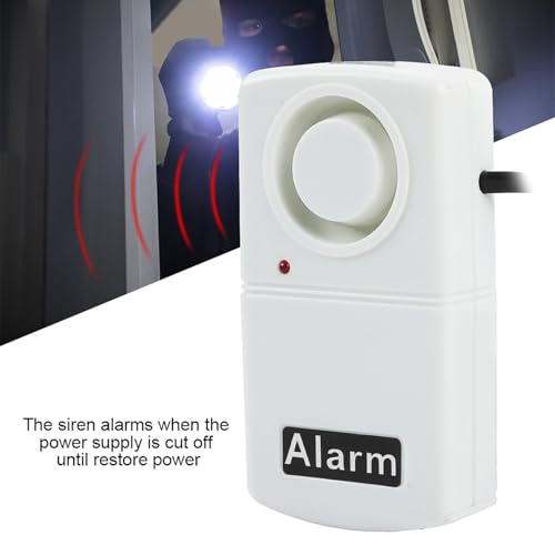 Automatic Power Cut Failure Alerter LED Indicator Smart 120db Outage Alarm Warning Siren, Needs 9V Battery (Not Included) - Thumbnail 4