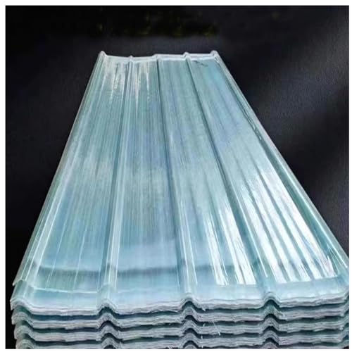 Panel de techo transparente, paneles de techo corrugados de 1.5 mm, material for techos corrugados, revestimiento de paredes y techos, panel de cubierta de fácil corte(3pcs,0.9*0.9m/35*35in)