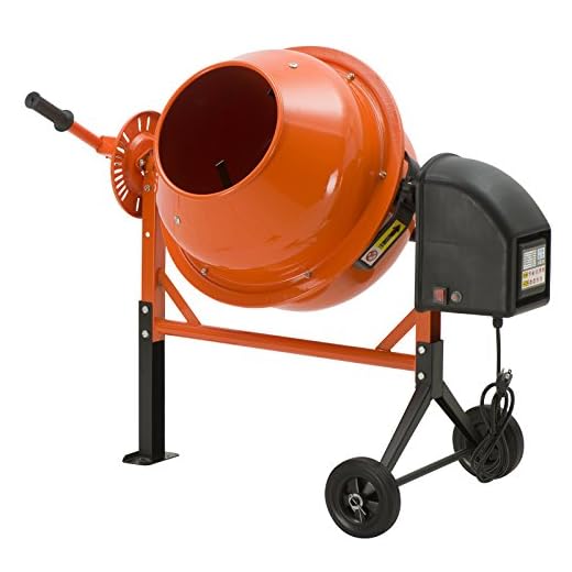 SUNCOO 1/2 HP 2.5 Cu Ft Electric Concrete Cement Mixer Mortar Mixing Stucco Seeds Portable Barrow Machine