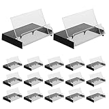 BUGUUYO 18PCS Plastic Cassette Tape Storage Box: Portable Cassette Holder - Plastic Voice Recording Audio Tape Holder Organizer Case - for Music Collectors