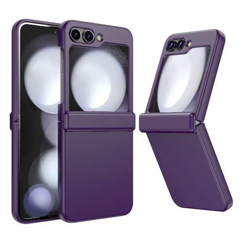 Coque Samsung Z Flip 3 antichoc violet foncé ENILSA avec charnière à ressort rigide