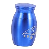 DOITOOL Metall-haustierurne mit Deckel Tiergrabstätte aus Legierung Urne für Asche von Katzen und Hunden Kompakte Erinnerungsurne für Haustier