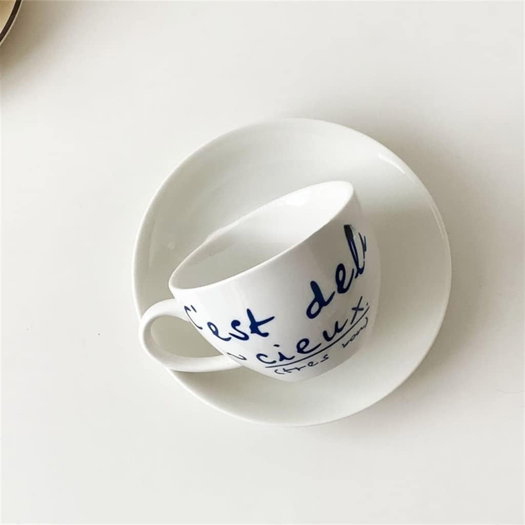 Letter Ceramic Coffee Cup Afternoon Mug CeramicTea Dish Milk Tea Latte