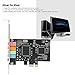Zunate PCI E Sound Card, 5.1 Channel Surround Sound Audio Card for PC Desktop Computer with CMI8738 Chipset - Internal PCIE Adapter for Gaming, Music & Home Theater