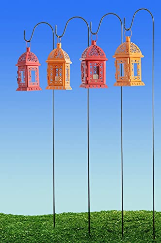 Ashman Shepherd's Hooks 35 Inch (12 Pack), Black, Made Of Premium Metal For Hanging Solar Lights, Bird Feeders, Mason Jars, Christmas Lights, Lanterns, Garden Stakes And Wedding Décor. #TOP7