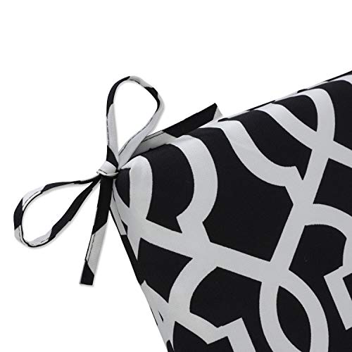 Pillow Perfect Outdoor/Indoor New Geo Black/White Square Corner Chair Cushion, 1 Count (Pack Of 1) #TOP1