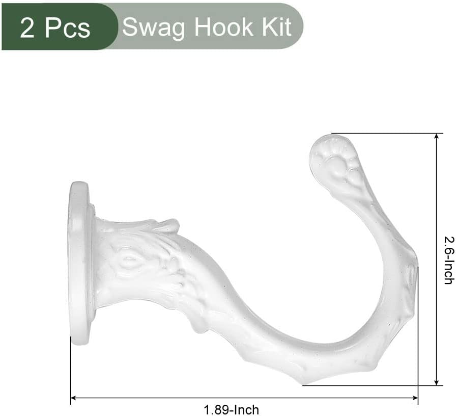 YOKIVE 2 Pcs Ceiling Hanging Hook, Heavy Swag Hook Hanging Planter, Great for Office, Home, Daily Use (White, 1.9x2.6-Inch)